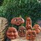 Greentek; 6 Pcs Expressive Pumpkin Lantern Ornaments, Halloween Pumpkin Family Figurines with Lifelike Faces & Glowing Yellow Eyes, Resin Tabletop Decorations for Haunted House, Bar, Party, Home, Indoor & Venue Decor; Category:Pumpkin Decor; Image:5